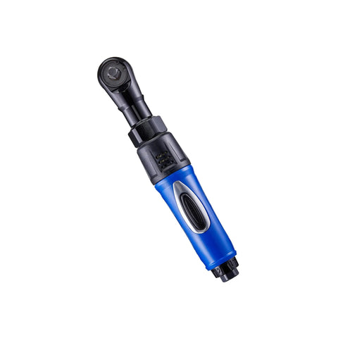 Hella Tough Pneumatic Shop Beast Featuring One Half Inch Five Speed Impact Wrench And Three Eighth Inch Ratchet With Free Lube And Quick Connect Adapter, blue ratchet tool.