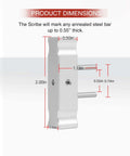 Sixcow aluminum self-centering scribe doweling jig; centerline marking tool for wood and metal