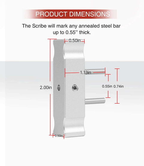 Sixcow aluminum self-centering scribe doweling jig; centerline marking tool for wood and metal