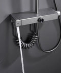 UMJIGF Shower System Thermostatic 4-Function Shower Faucet Set Wall Mount with flowing bidet sprayer and control knob.