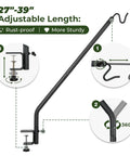 Dang Sturdy Telescoping Deck Rail Hook Adjustable From Twenty Seven To Thirty Nine Inches Quick Snap Clamp Mount with adjustable features.