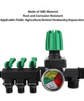 Three Way Sprayer Control Valve For Farm Use with gauge and green lever ABS material