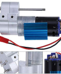 Beefy Speed Change Metal Gearbox With 370 Brush Motor for WPL RC Cars, CNC Machined Transfer Gearbox, Anodized Finish
