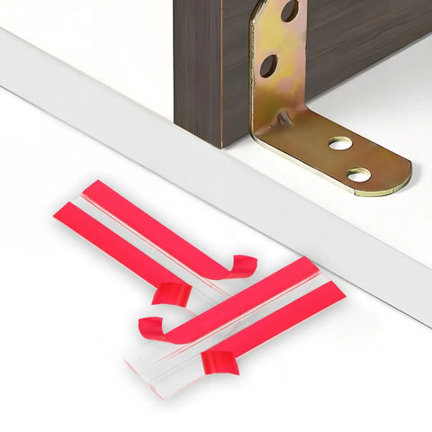 Self Adhesive Acrylic Cabinet And Window Hinges With Adjustable Angles 4 Pack Transparent Piano Hinges For Office And Shop Use