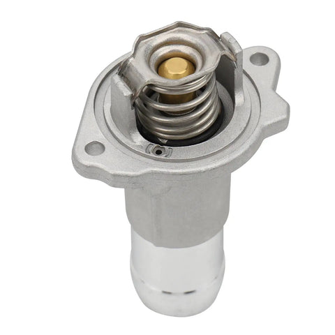 Heavy Duty Aluminum Thermostat Housing Assembly Bolt Right In Replacement For Chevy Colorado And Gmc Canyon 2004 2012 Hummer H3 with seal and spring.