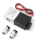 12V DC 1/4 Inch NPT 2 Way 2 Position Normally Closed Solenoid Air Valve For Pneumatic Systems Model 2V025-08 with fittings