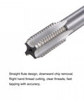 Pro Grade 5/8-11 UNC HSS Thread Milling Tap with 4 straight flutes, right-hand threading tool, downward chip removal, metal use