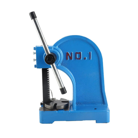 Built Tough One Ton Manual Desktop Arbor Press Crafted From Solid Carbon Steel Offers Four Pre Drilled Mounting Holes Perfect For Straight Up Riveting Quick Hole Punching And Hassle Free Bearing Work