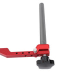 19mm Bench Dog Clamp With Pro Grade Aluminum Alloy Body And Pad for woodworking, red and black design, 19mm fit, side view.