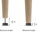 24 Pack Adjustable Furniture Leveling Feet With Quarter Twenty Threaded Stems And Soft Gray Felt Pads showing height adjustments for stability.