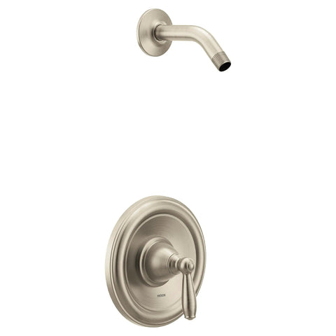 Brantford Brushed Nickel Posi-Temp Shower Trim Kit With Lever Handle, Without Showerhead, Valve Required, Fits 2510 2520 2570 2590