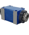 Blue Beefy Spindle Power Head For CNC Lathe And Milling Machines With BT30 ER32 ER25 MT3 Tapers, 0.55kW Motor, Front View