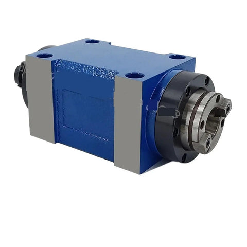 Blue Beefy Spindle Power Head For CNC Lathe And Milling Machines With BT30 ER32 ER25 MT3 Tapers, 0.55kW Motor, Front View