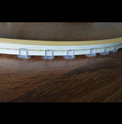Must Have LED Neon Mounting Clips Pack 200 Durable PVC Fixing Clips For 6mm Neon Flex Strips Clear Transparent Reusable
