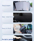 Heavy Duty Double Layer Windshield Sun Shade For Rivian R2 2026 compact packaging and easy one-step installation features.