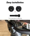 7x10 Seatpost Ear Clamp Titanium Bolt Kit for Oval Carbon Rails, CNC Machined Aluminum shown with easy installation