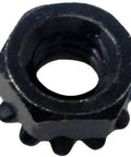 Kickass Replacement Shoulder Bolt Fits Traeger Grills Strong Threaded Rod Dang Solid For Ironwood Select Silverton Models No Sweat Quick Install Upgrade, black threaded nut close-up.