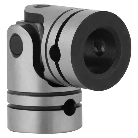 Versatile Universal Joint Shaft Coupling For DIY Steering And Motor Projects 16mm To 20mm Outer Diameter Steel Linkage Connector Flexible Angled Rod Joint For Inclined Axes Durable Mechanical Coupler, alloy steel