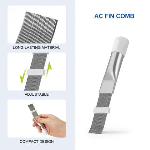 Heavy Duty Air Conditioner Coil Cleaner Brush And Fin Comb Kit Stainless Steel Evaporator Straightener For Hvac Units Knock Out Grime And Flatten Bent Fins Without Breaking A Sweat For Homeowners