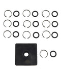 One Half Inch Square Drive Retainer Kit Pro Grade With O Rings Socket Retaining Clip And Anvil Install Tool For Heavy Duty Air Wrench Repair 10 Piece Replacement Set For Shop And Garage components laid out on a surface