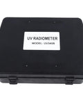 Portable Light Meter A B Tester With LCD Display, Illuminometer For Lamp Testing And More, Measures Light Intensity 0 To 40mW And UV 290 To 390nm, Easy To Use Interface, Great For Home Lab And Field Tech Tasks, black UV radiometer case