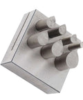Drop Shape Disc Cutter Set In 45 Steel For Jewelry Making, showing base and 7 dies for precise cutting
