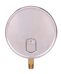Back view of Beefy Stainless Steel Case Contractor Pressure Gauge 0 To 100 PSI With Four And A Half Inch Dial One Percent Accuracy One Quarter Inch NPT Lower Mount