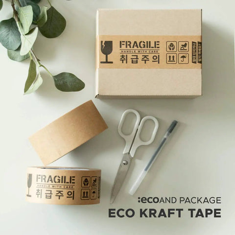 Brown Kraft Paper Tape 2 Inch By 43 Yards With Writable Non Coated Surface for Masking Sealing and Packaging Use Eco Friendly