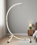 Built To Last Hammock Chair Stand For Indoor And Outdoor Use Heavy Duty Steel C Stand With White Finish Supports Up To 350 Lbs