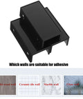 Rock Solid Under Desk Laptop Mount With Heavy Duty Black Bracket suitable for solid wood, ceramic tile, marble, and glass walls.