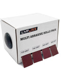 Emery Cloth Sandpaper Roll Set With Dispenser 4 Rolls 6 Meter Rolls 150 240 320 400 Grit Aluminum Oxide On Nylon Backing