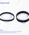 Dyson Replacement Clutch Belts Set For DC04 DC07 DC14 DC33 Vacuum Cleaners 4 Pack showing belt measurements