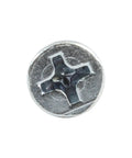 Top view of One Hundred Count Gage Six By Half Inch Coarse Thread Phillips Flat Head Wood Screws Zinc Plated heavy duty fastener.