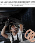 20 Pack 14mm Copper Oil Drain Plug Gasket Seals And Crush Washers for leakproof engine performance with mechanic under car