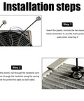 Installation steps for Shop Ready Fan Mounting Kit Install In A Snap With Heavy Duty Push Through Radiator Tie Straps.