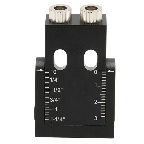 Premium Woodworking Punch Locator With 15 Degree Inclined Angle Hole Guide For Drill Bits and Precision Jointing, compact aluminum alloy fixture