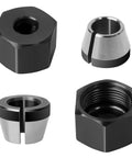 Router Collet Nut And Cone Sleeve Kit For Models R2400, R2401, R86044, R860443 2 Pack Replacement shown disassembled, close-up view.
