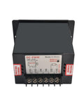 Front view of DC 12V-60V 20A PWM Brushed Motor Speed Controller with Forward and Reverse, M6020 style, black casing, plug-and-play.