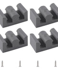 4-Piece Framed Silicone Shower Door Bumpers For Sliding Glass Doors, Wear Resistant And Impact Safe, Easy Installation With Central Screw Hole, Suitable For All Shower Enclosures, Clear Grey