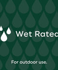 Wet rated icon with raindrop graphics for outdoor use, suitable for Ultra Bright LED Light Bulbs 100W Replacement, 1080 Lumens, CA12 Candelabra Base.