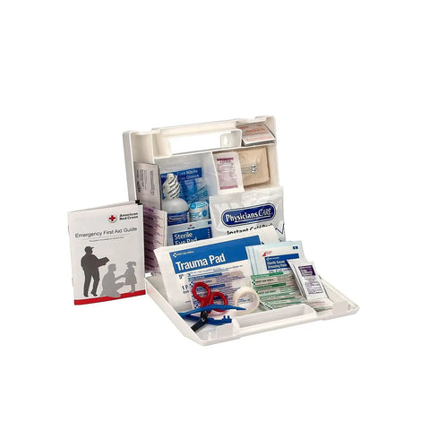OSHA Compliant First Aid Kit For Business Worksite Home And Vehicle All Purpose 25 Person Emergency Kit With 106 Pieces Bandages Ointments Eye Wash Gloves Scissors Tweezers And More