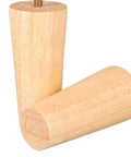 4 Pack Solid Wood Furniture Legs Nordic Style Tapered Feet for Cabinets and Sofas with Floor Protection, Easy Install