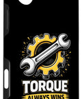 Rugged Wrench Gear Power Graphic Case For IPhone 16 Plus Built For Auto Techs And Weekend Wrenchers Durable Protective Phone Cover With Bold Gear Emblem Dyno Ready