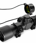 4x32 Hunting Scope For RWS Model 34 22 Caliber Pellet Rifle With Mil Dot Reticle And Dovetail Mount, lens covers and mounting tool