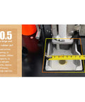Close-up of Portable Edge Banding Machine For Wood And PVC Double Sided Gluing 1200W showing large rubber pot being measured