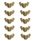 10 ornate 50 Piece Antique Bronze Corner Brackets and Protectors for Furniture Edges Vintage Brass Corner Guards in a vertical pattern