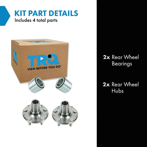 Rear Wheel Bearing And Hub Kit Set For Subaru Forester 1998 2008 Impreza 1993 2007 Legacy 1990 1999 Includes Two Bearings Two Hubs
