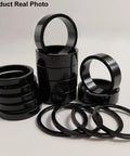 16 Piece Aluminum Bicycle Headset Spacers Set For One And One Eighth Inch Threadless Stems Adjustable Heights For MTB BMX Road Bikes 2mm 5mm 10mm Black