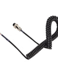 4 Pin Radio Microphone Cable With Flexible Coiled Design Prewired One End 4 Pin Female Plug For CB Ham Radios Extends Up To 180 CM