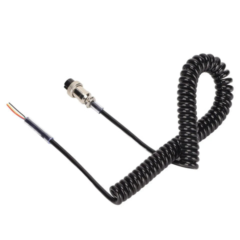 4 Pin Radio Microphone Cable With Flexible Coiled Design Prewired One End 4 Pin Female Plug For CB Ham Radios Extends Up To 180 CM